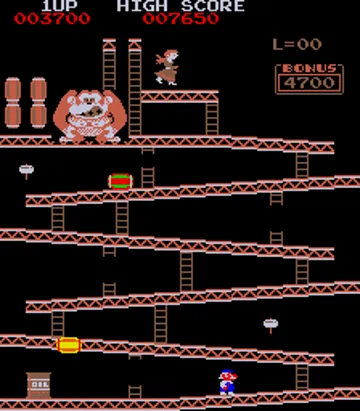 Crazy Kong (Orca bootleg) screen shot game playing